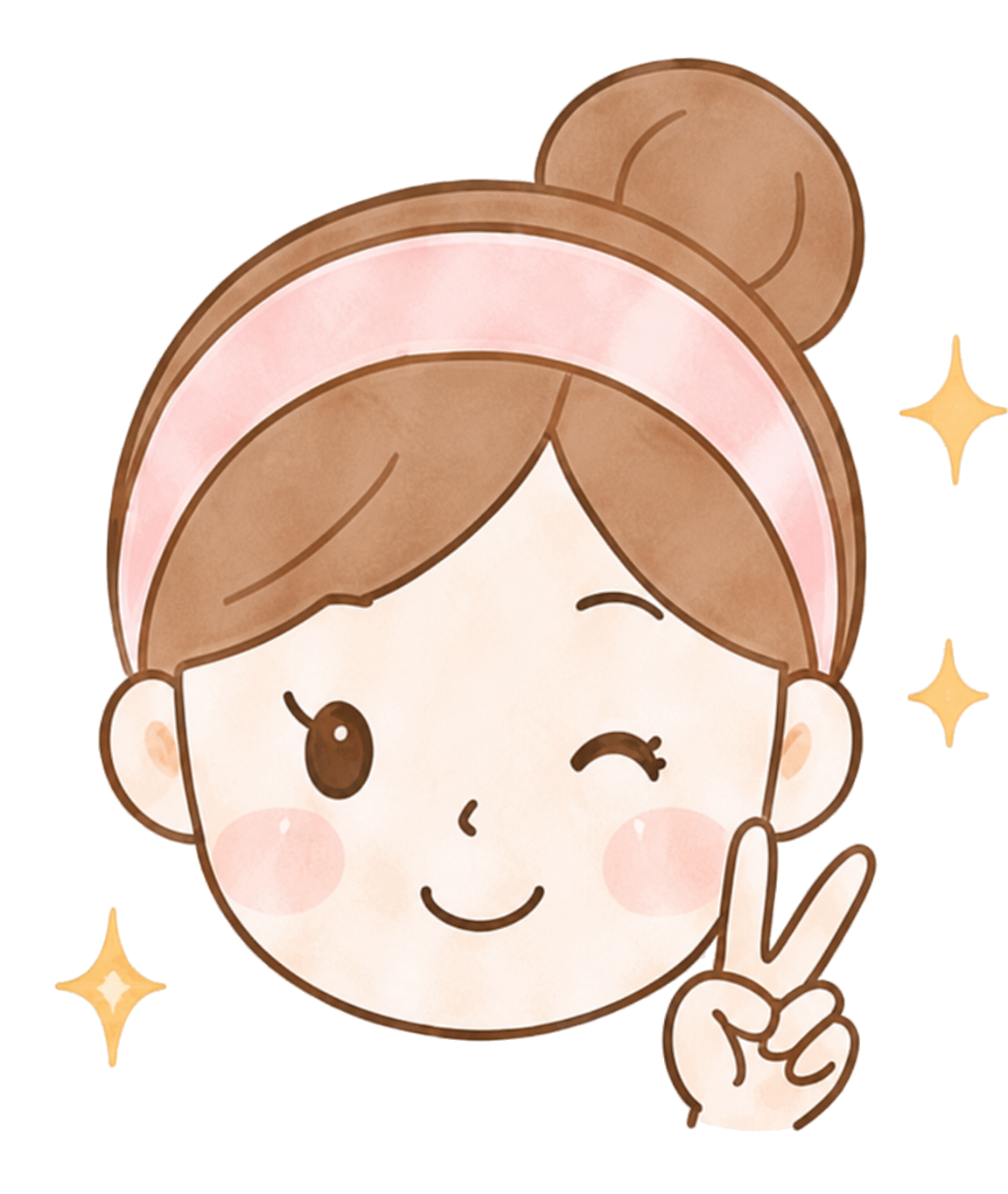 お顔脱毛のイラスト
